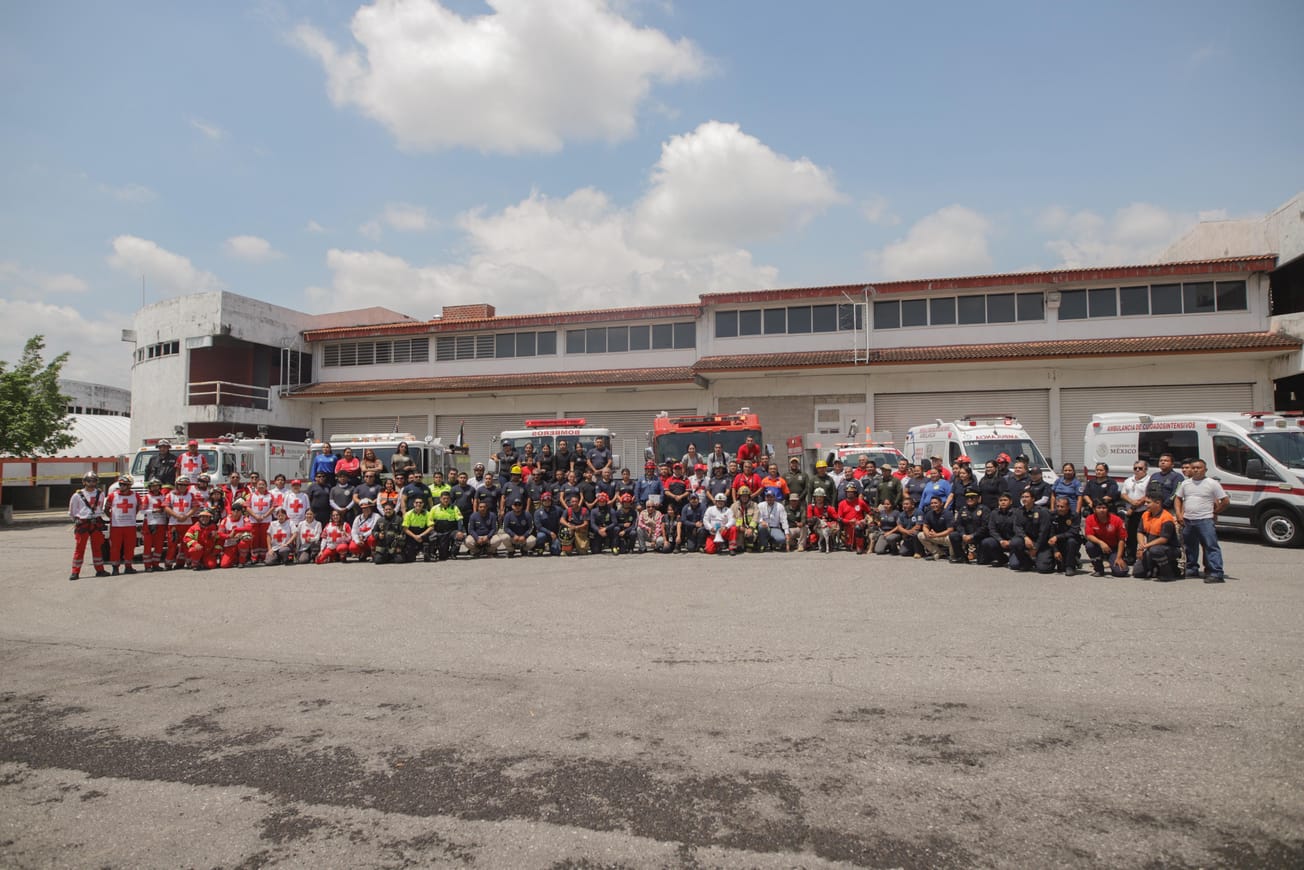 Morelos refuerza protocolos de protección civil con macrosimulacro en Emiliano Zapata