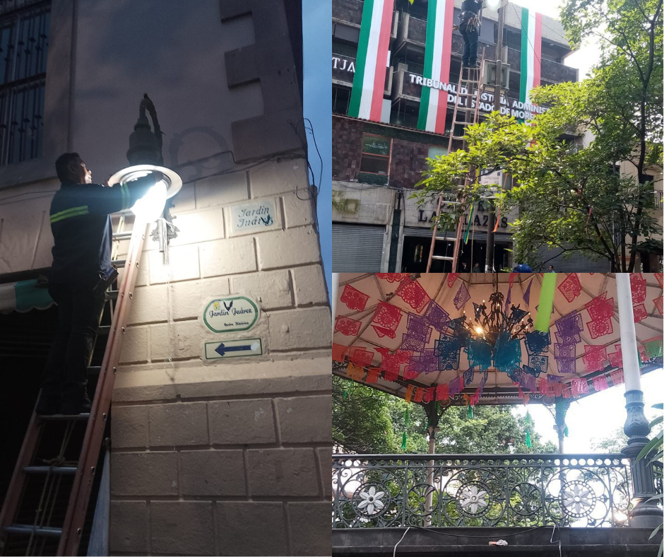 Ayuntamiento de Cuernavaca mejora iluminación y seguridad del Centro Histórico