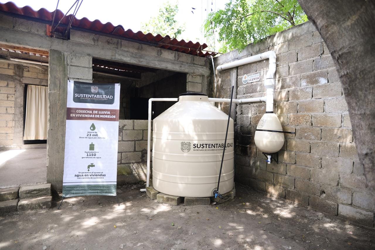 Gobierno de Morelos ha instalado más de 100 sistemas recolectores de agua