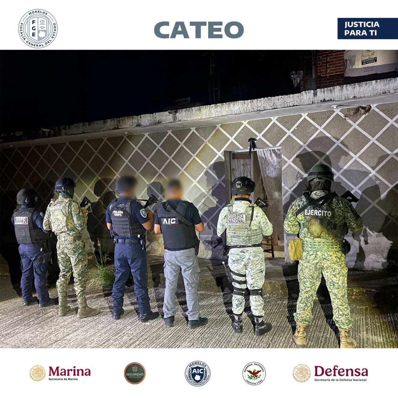 Catean inmueble presuntamente relacionado con delito contra la salud en Atlatlahucan