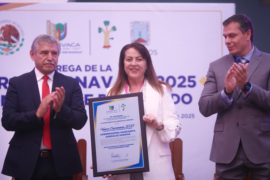 Margarita González recibió la distinción Venera Cuernavaca 2025