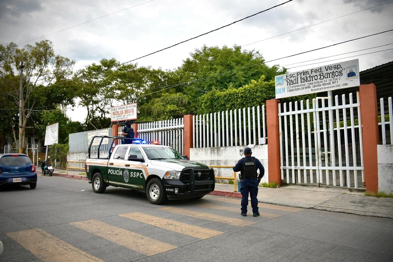 Refuerza Gobierno de Morelos vigilancia en escuelas de educación básica durante regreso vacacional