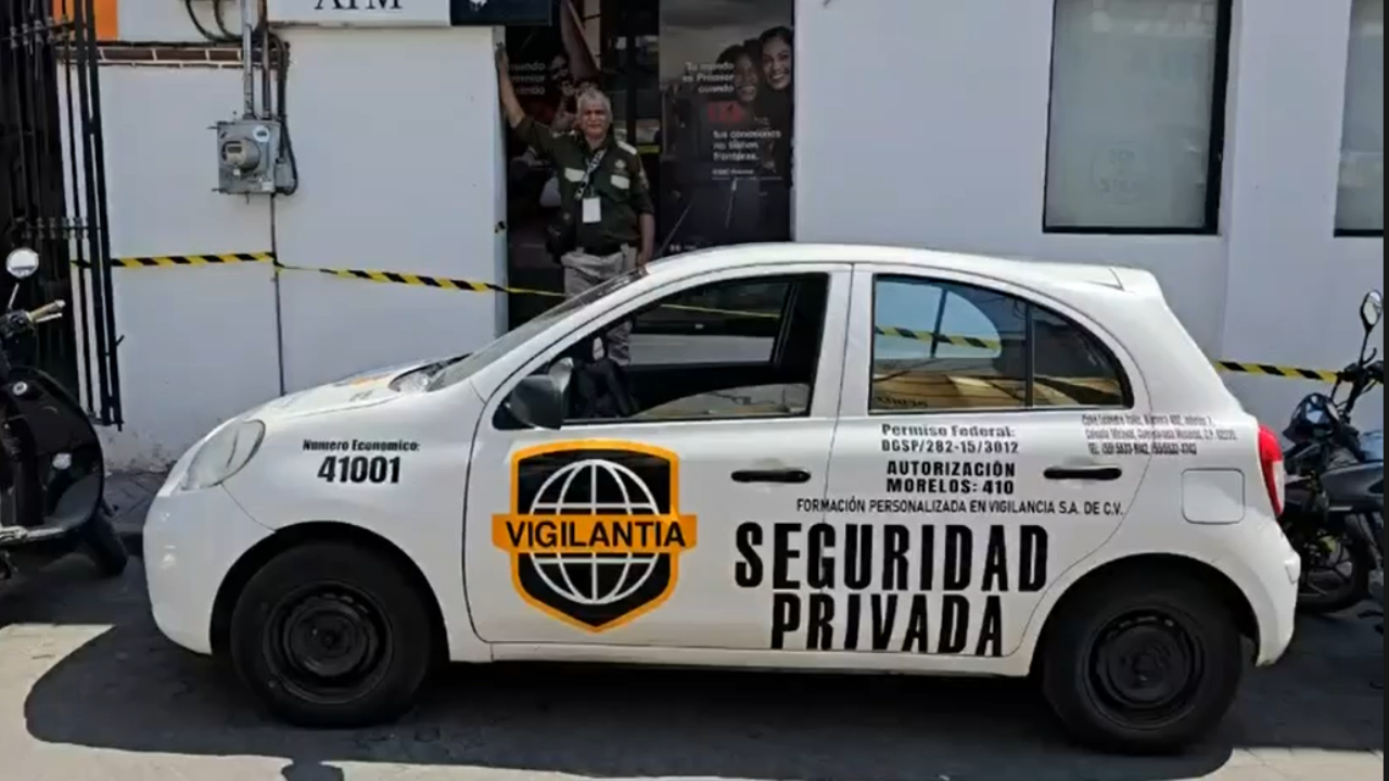 Así fue el intento de robo a un banco HSBC en Yautepec