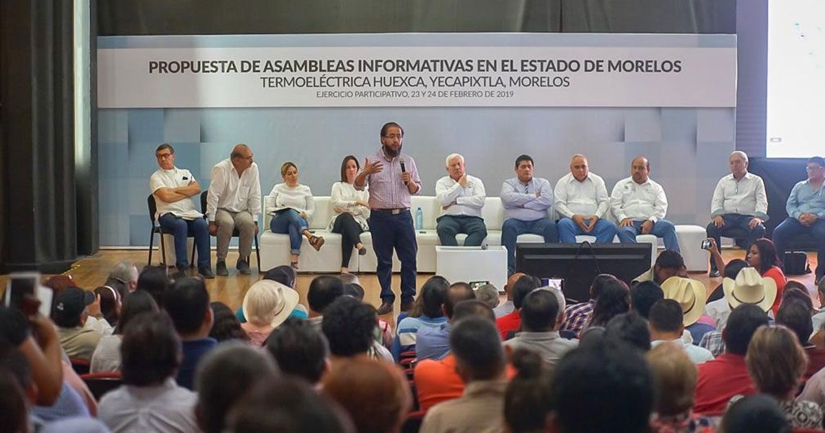Continúan asambleas por termoeléctrica Huexca, Morelos