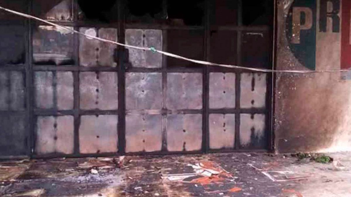 Queman oficinas del PRI en Chiapas