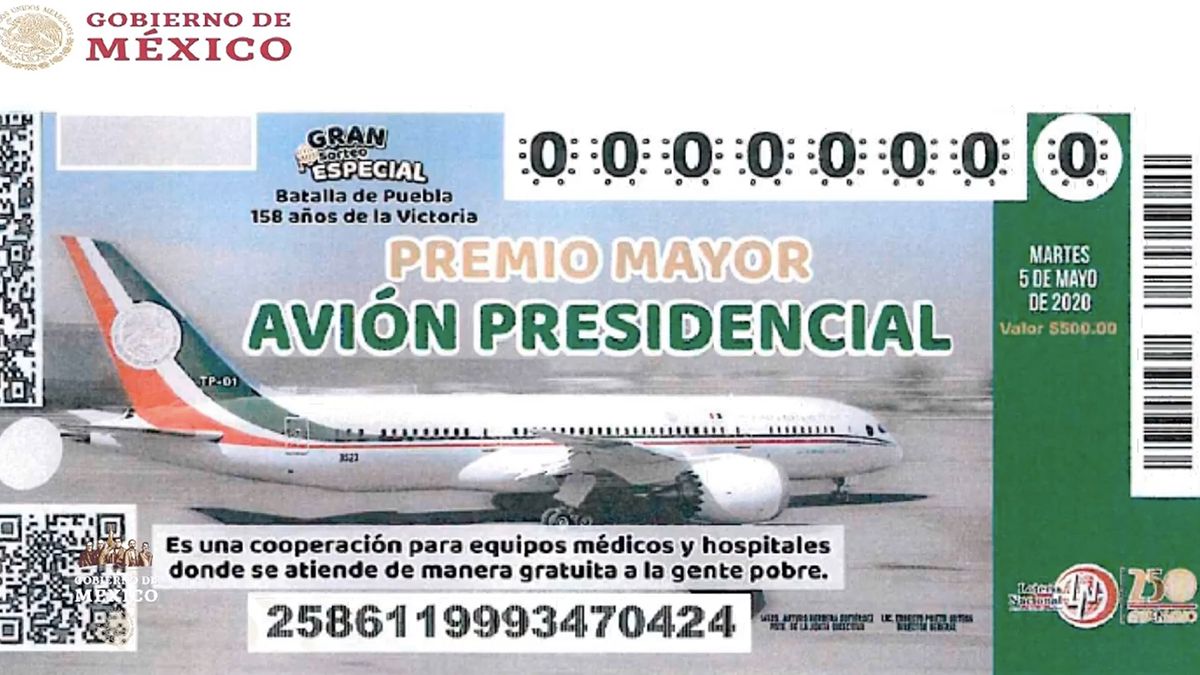 24 Morelos Boleto Rifa avión presidencial