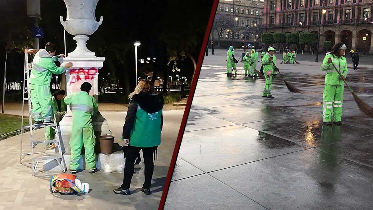 24 Morelos Limpian Tras Marcha CDMX