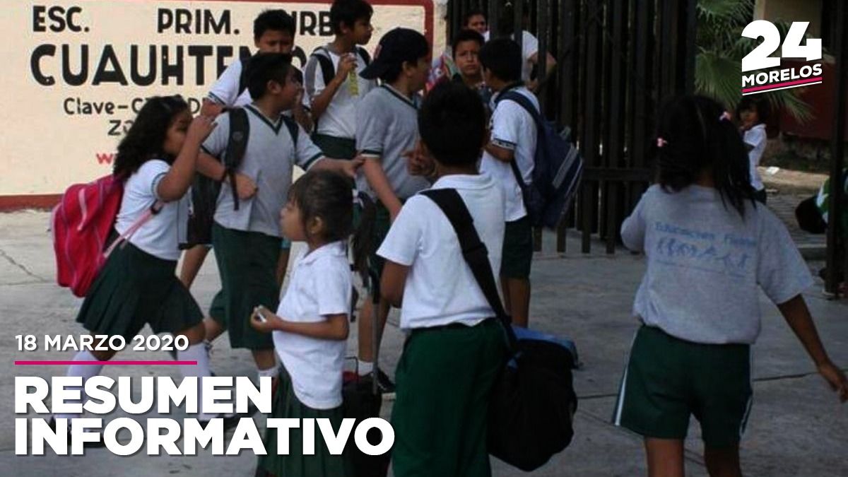 Suspenden clases a partir de hoy en Morelos