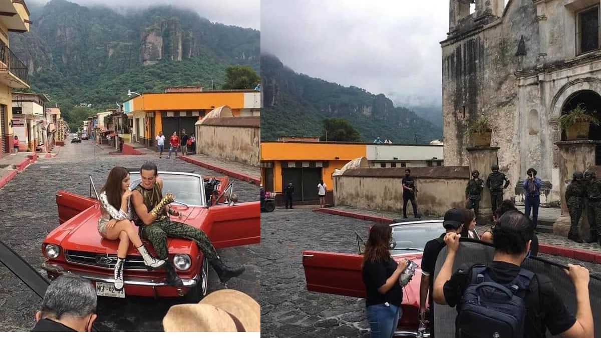 En plena contingencia, graban video musical en Tepoztlán