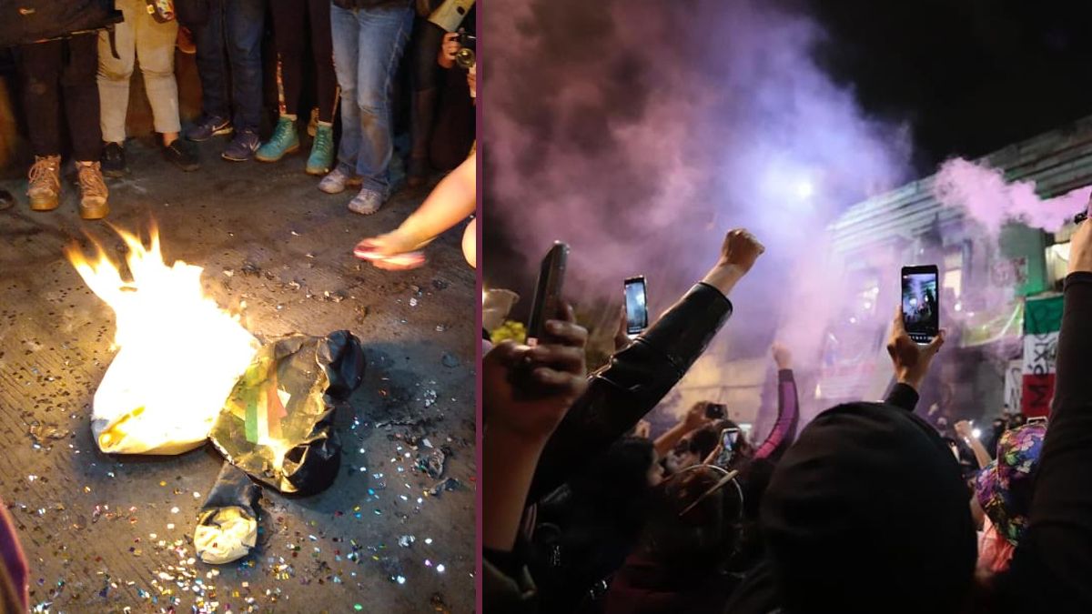 24 Morelos Quema de Piñata AMLO