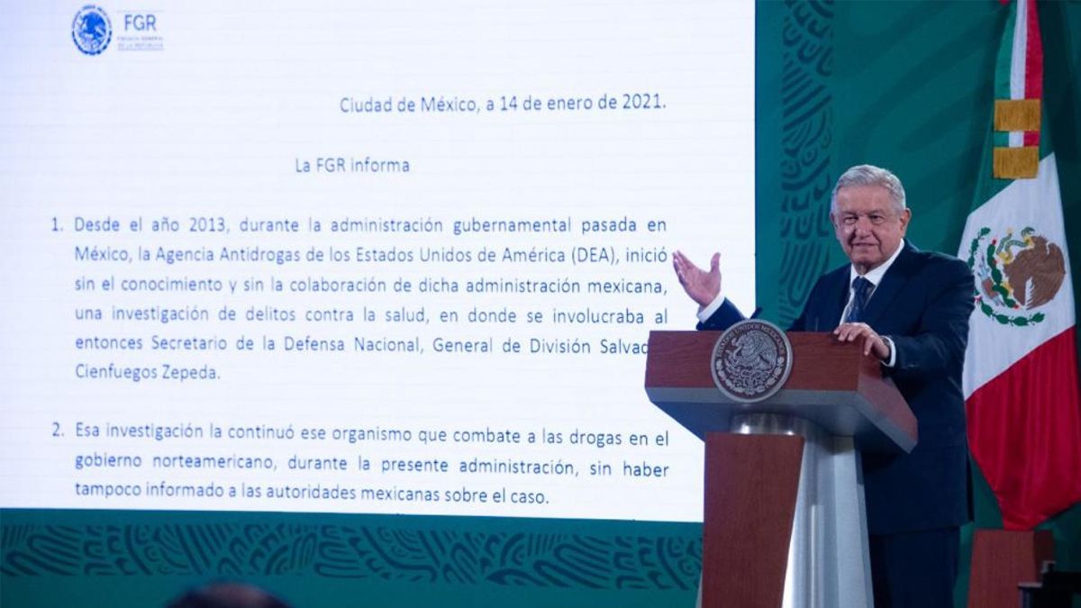 López Obrador respalda decisión de Fiscalía sobre exoneración de Cienfuegos