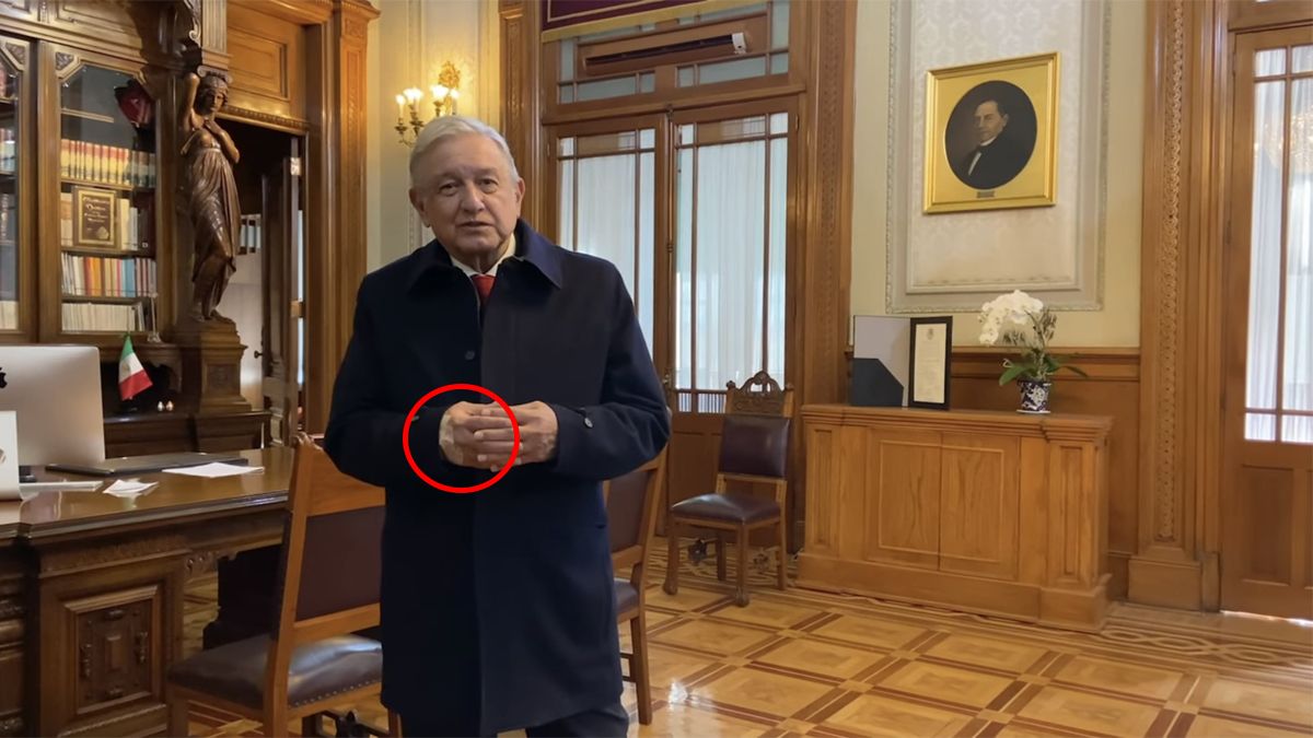 AMLO traía una intravenosa durante video