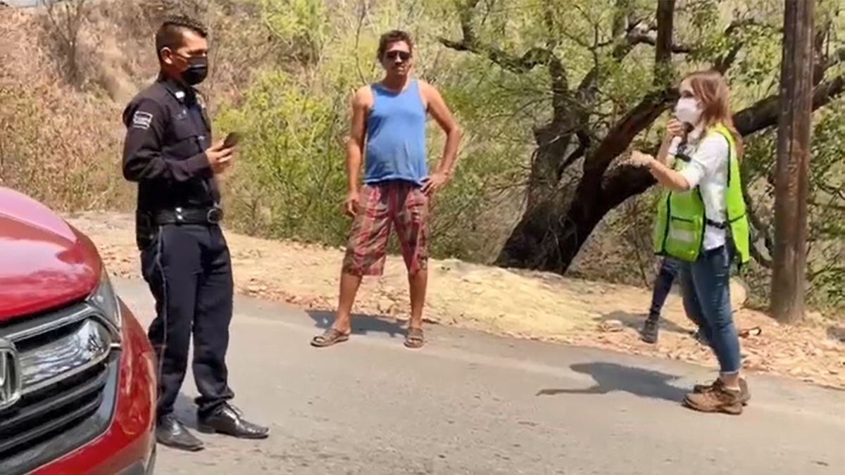 Candidata de MORENA busca llegar a zona de incendio y se lo impiden