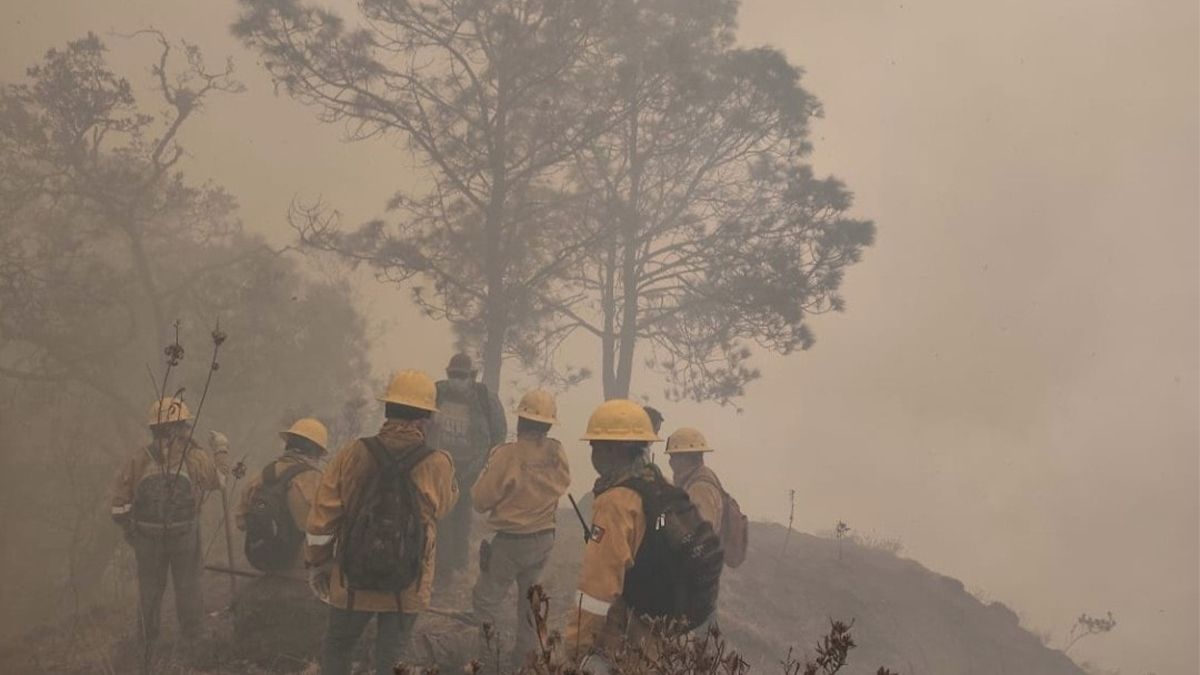 Arriban elementos a Tepoztlán para combatir incendio