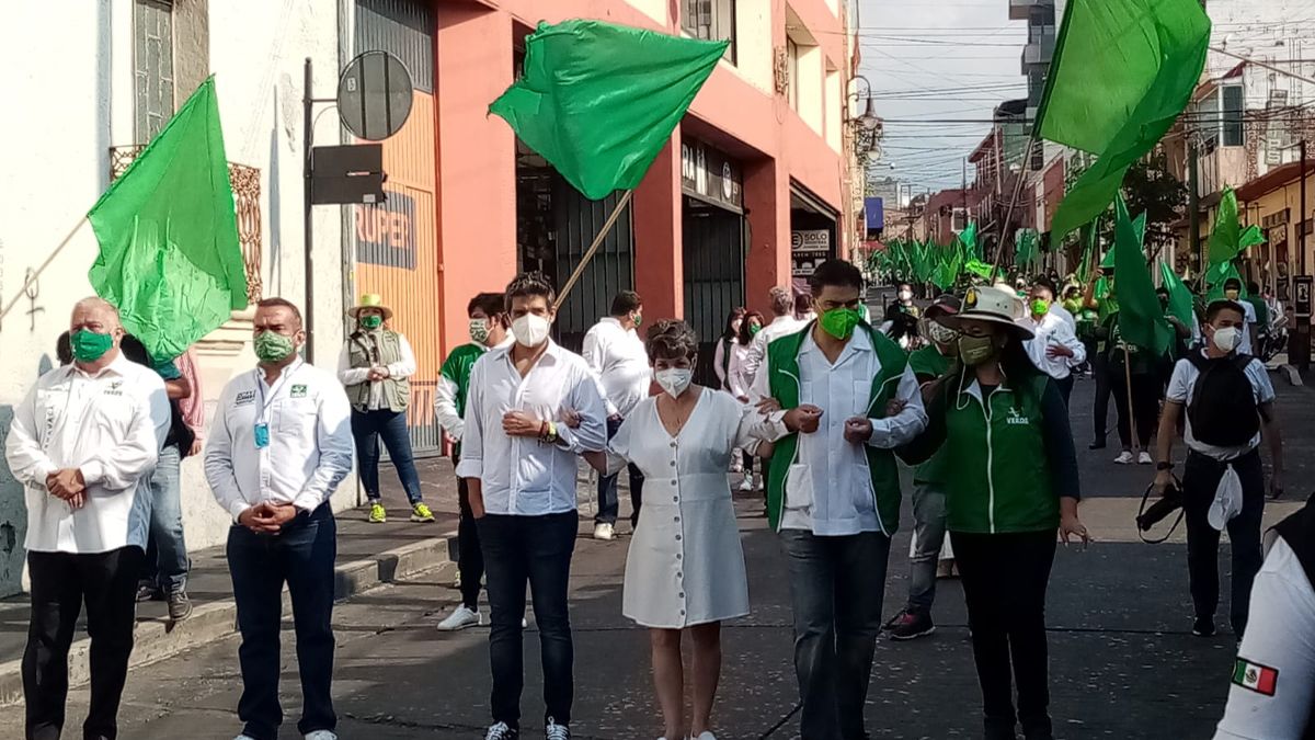 Realiza PVEM marcha por atentado contra candidato