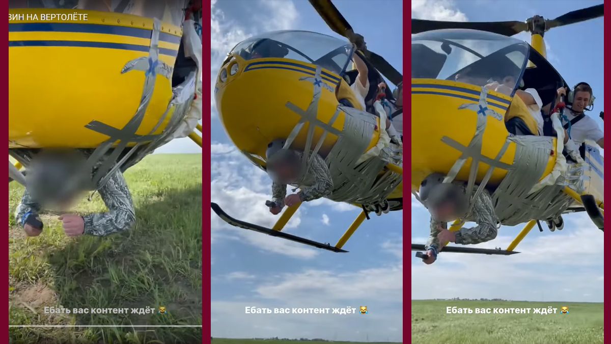 Youtuber “pega” a un hombre en un helicóptero y lo hace volar; ya es investigado
