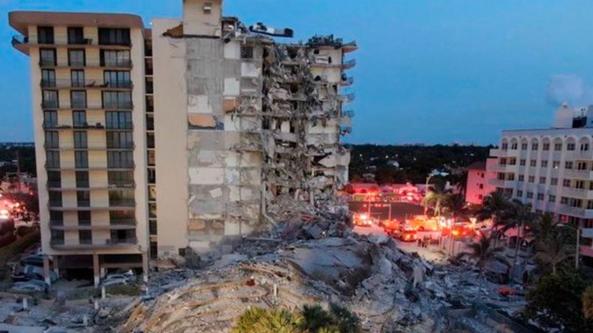 Desplome de edificio en Miami Beach deja un muerto