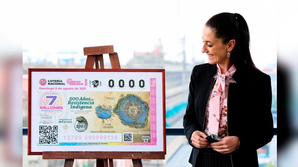 Develan billete de Lotería Nacional alusivo a la resistencia de Pueblos indígenas