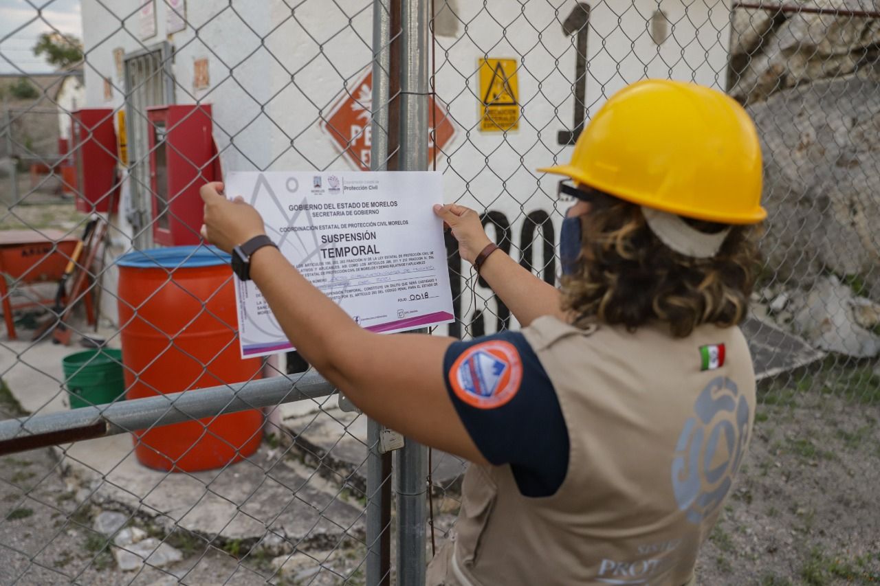 Suspenden explosiones en las minas de Jiutepec