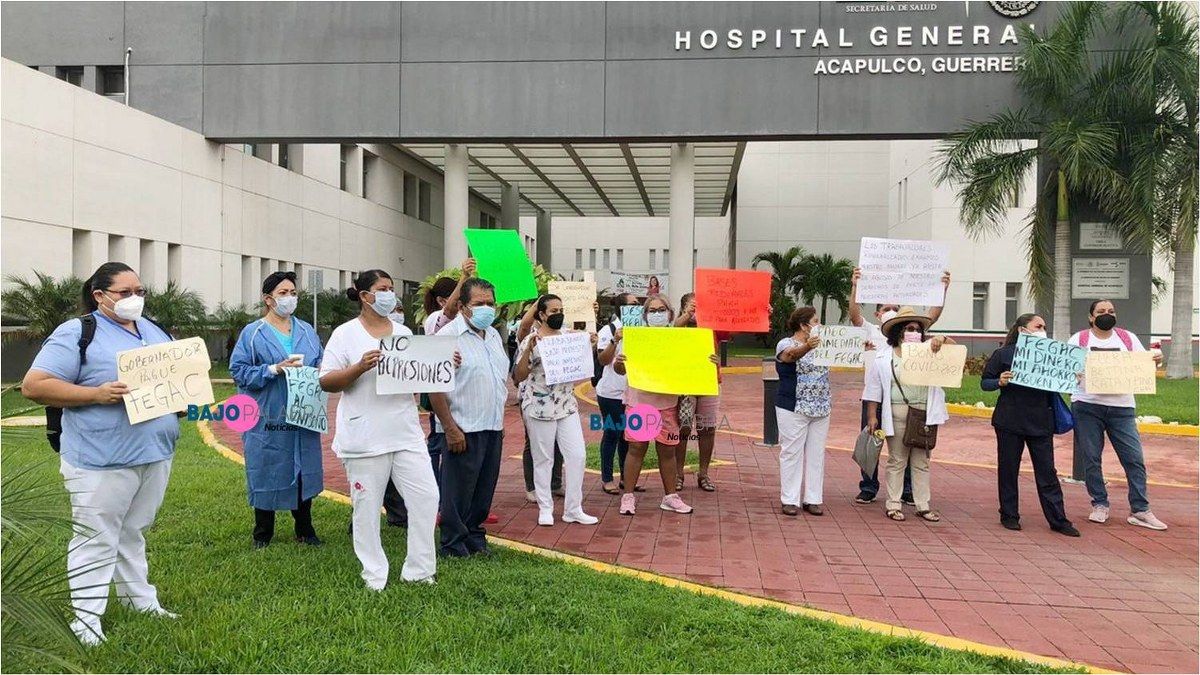 Protesta en el Hospital General de Acapulco