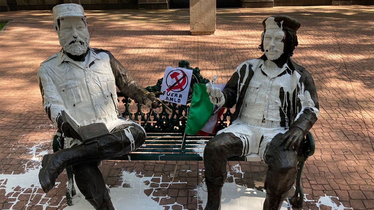 Vandalizan estatuas de Fidel Castro y “Che” Guevara