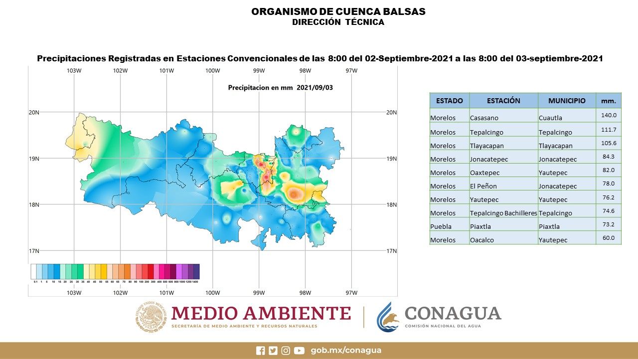 ¿Qué tanto llovió en Morelos?