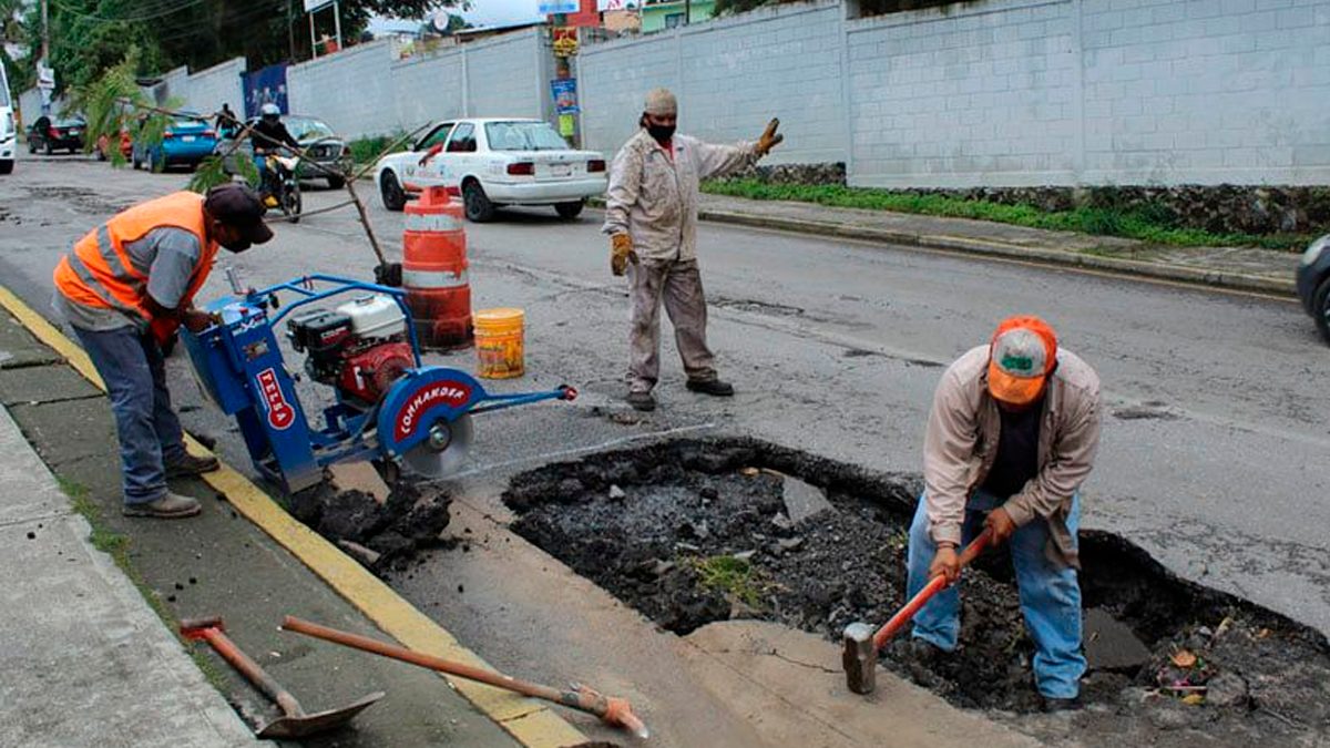Taponamiento de baches Morelos