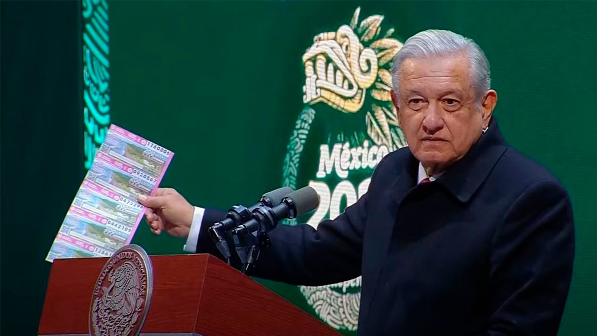 AMLO Billete Lotería Nacional