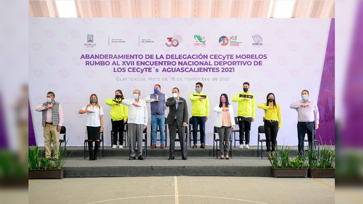 Abanderan a deportistas del Encuentro Nacional Deportivo CECyTE’s 2021