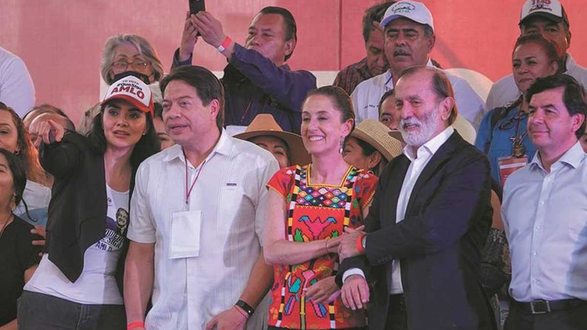 Lidera Sheinbaum mitin de morenistas para respaldar reforma eléctrica