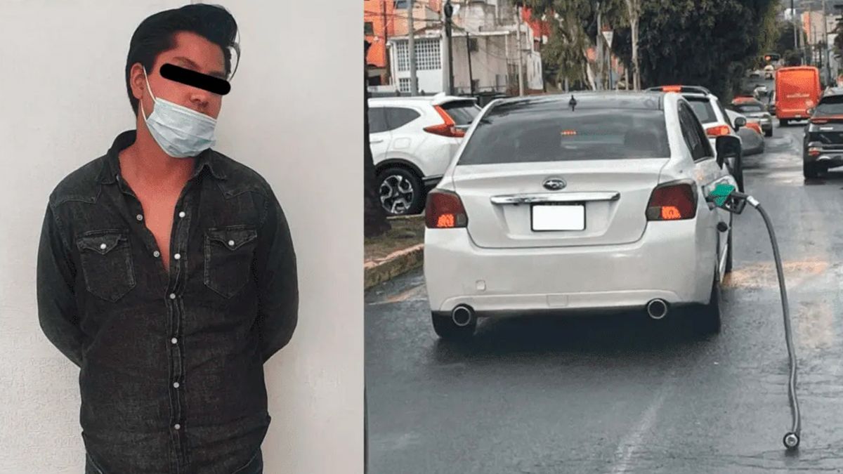 Se da a la fuga conductor en una gasolinera en EdoMex