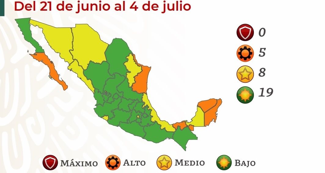 La Jornada - La CDMX y siete estados en semáforo amarillo de Covid-19 a partir del lunes