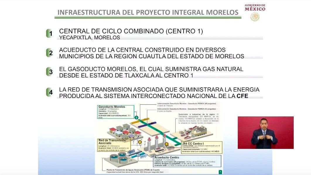 Infraestructura del proyecto Integral Morelos
